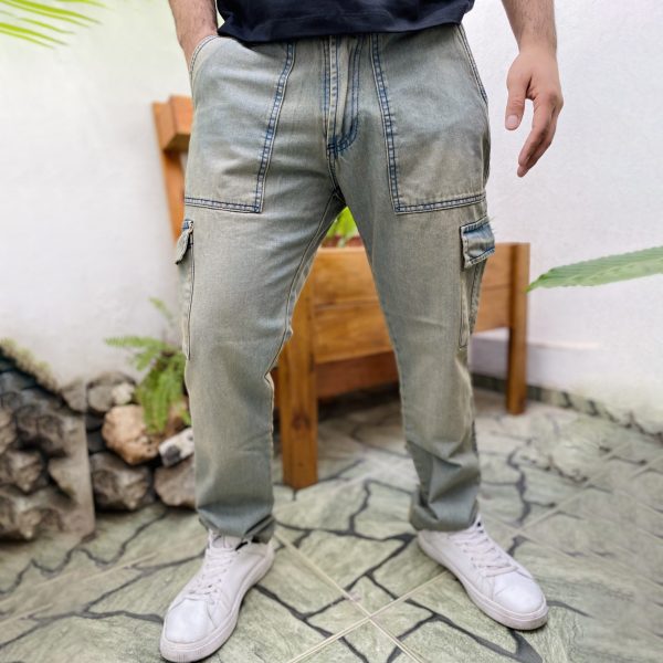 Cargo Jean Oxido Mom - Imagen 2